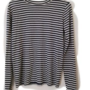 Vince blue and tan silk blend striped shirt sizeXS